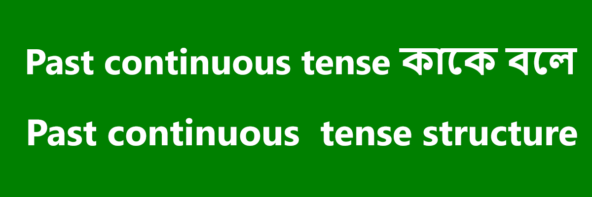 Past continuous