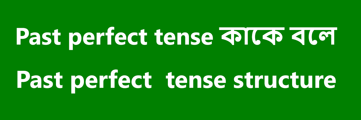 Past perfect tense